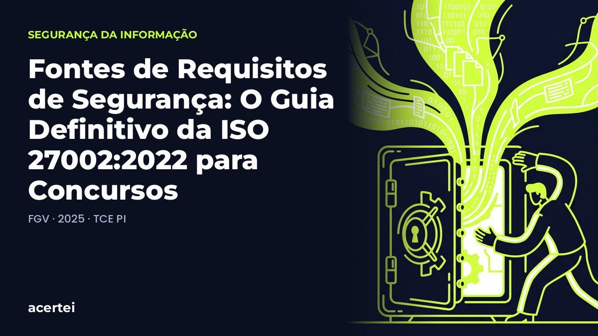 Capa do artigo Fontes de Requisitos de Segurança: O Guia Definitivo da ISO 27002:2022 para Concursos